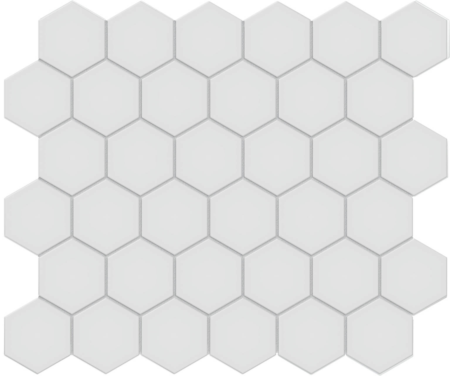 2″ Gallery Grey Matte Hex Mosaic