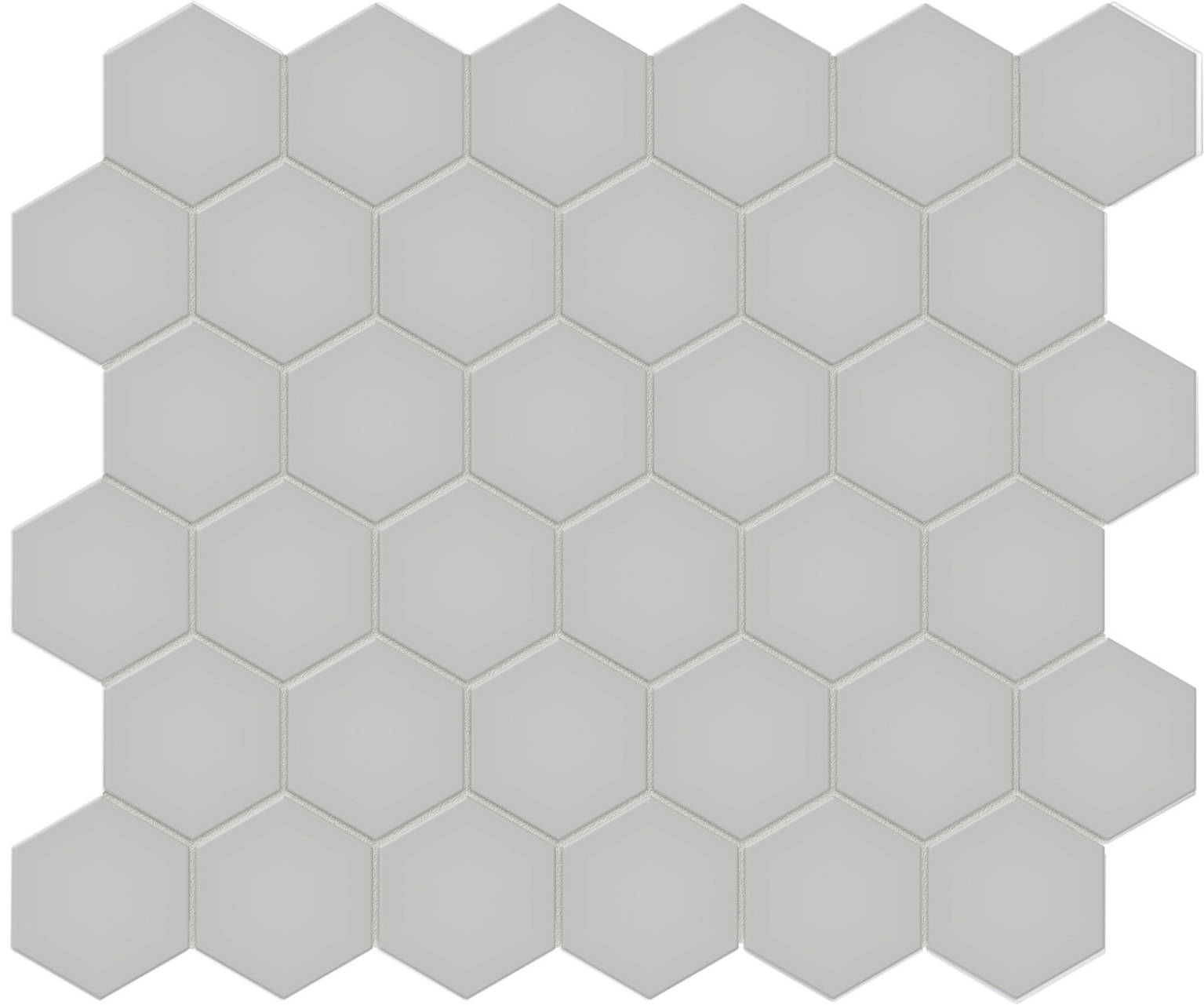 2″ Loft Grey Matte Hex Mosaic