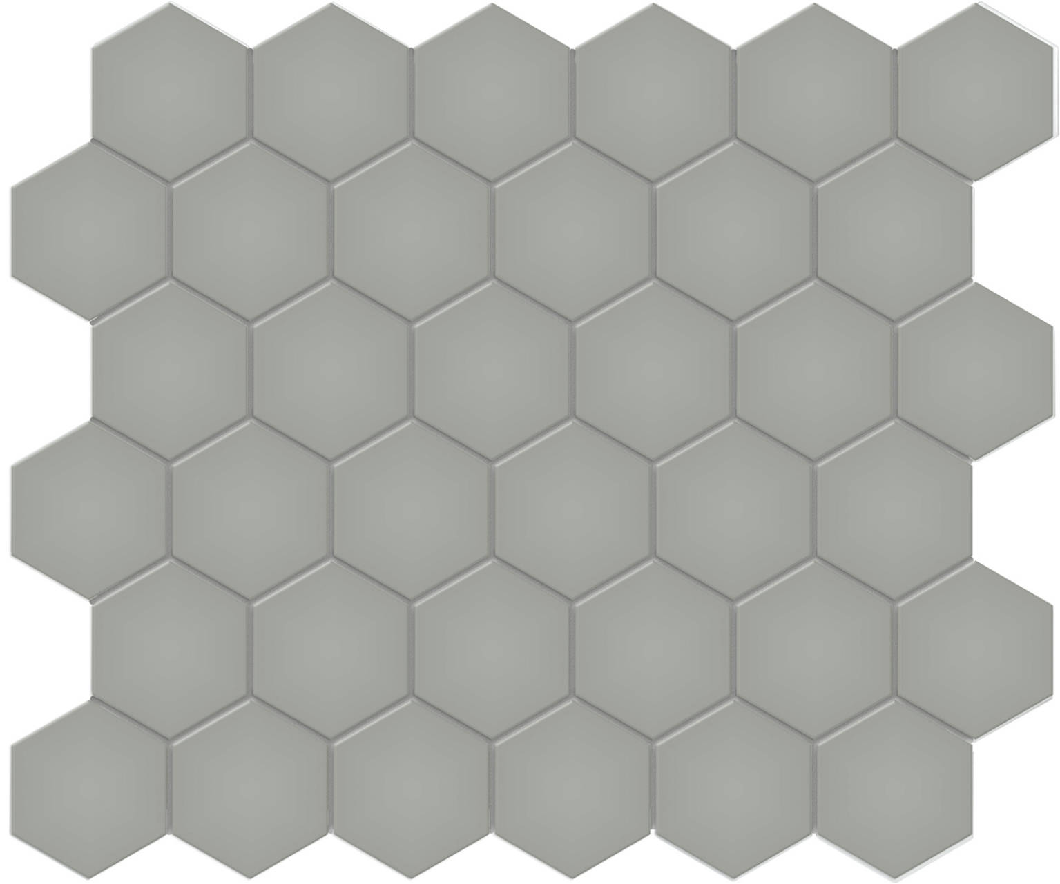 2″ Taupe Matte Hex Mosaic