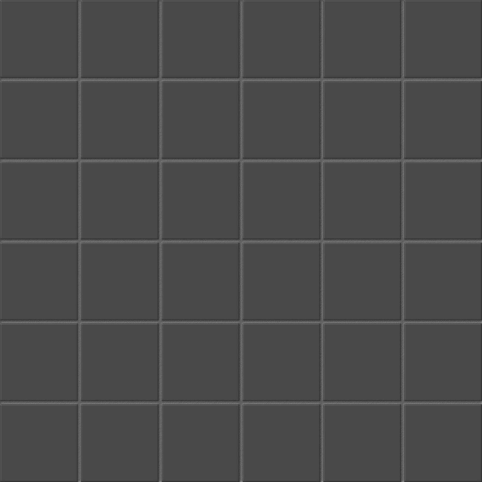 2X2 Retro Black Unglazed Matte Mosaic
