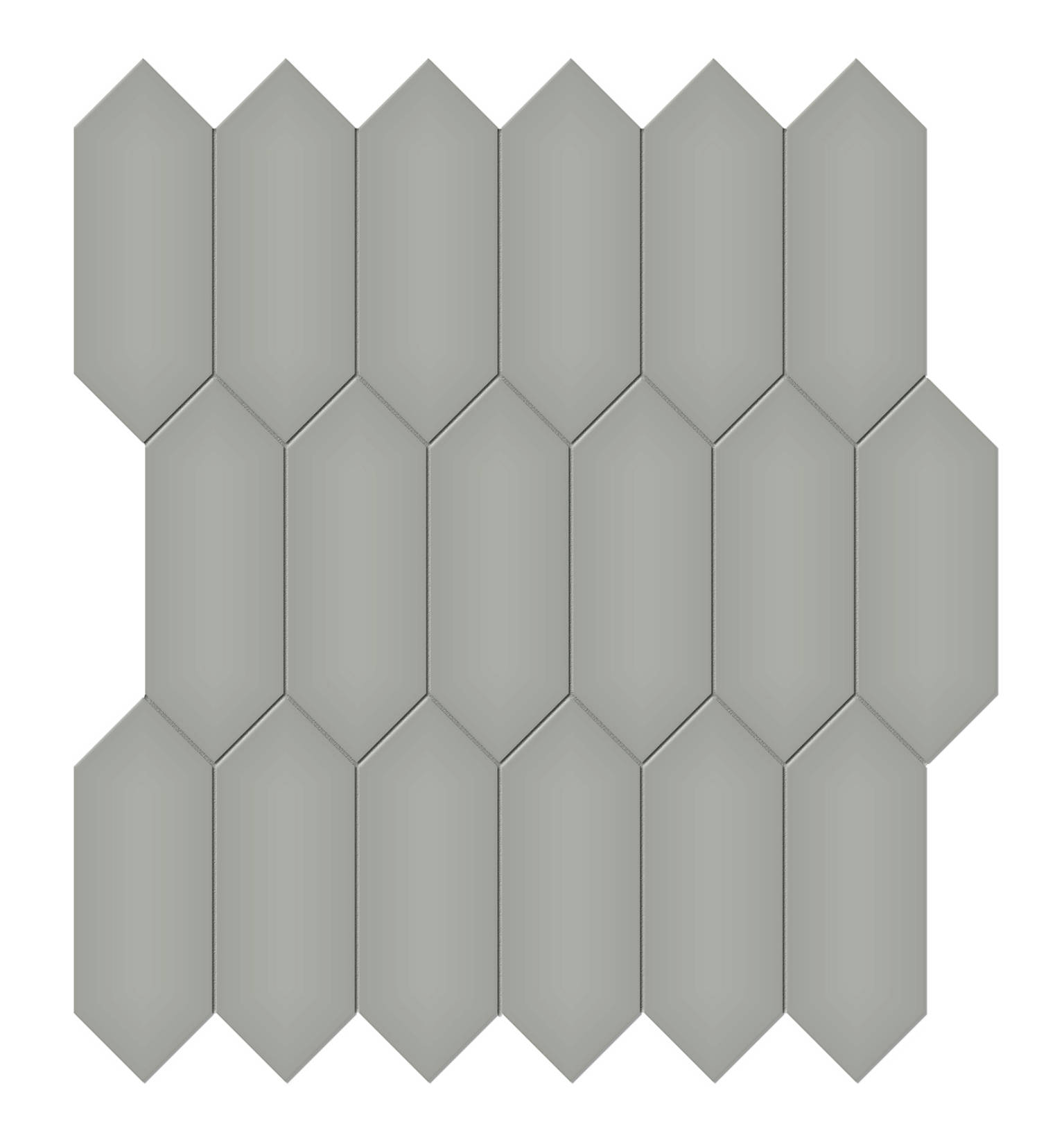 2×5 Taupe Glossy Picket Mosaic