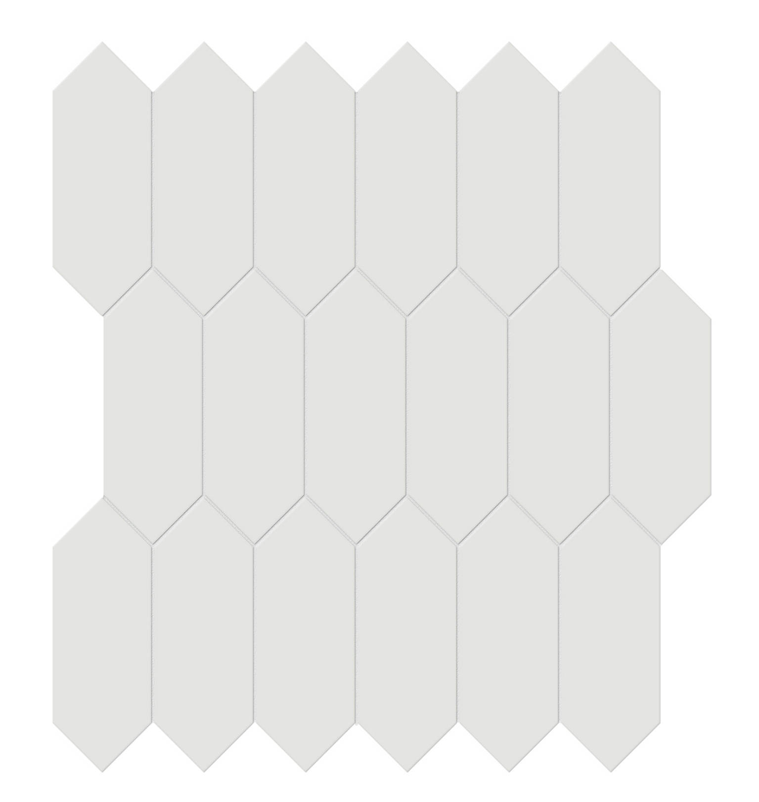 2×5 Vintage Grey Glossy Picket Mosaic