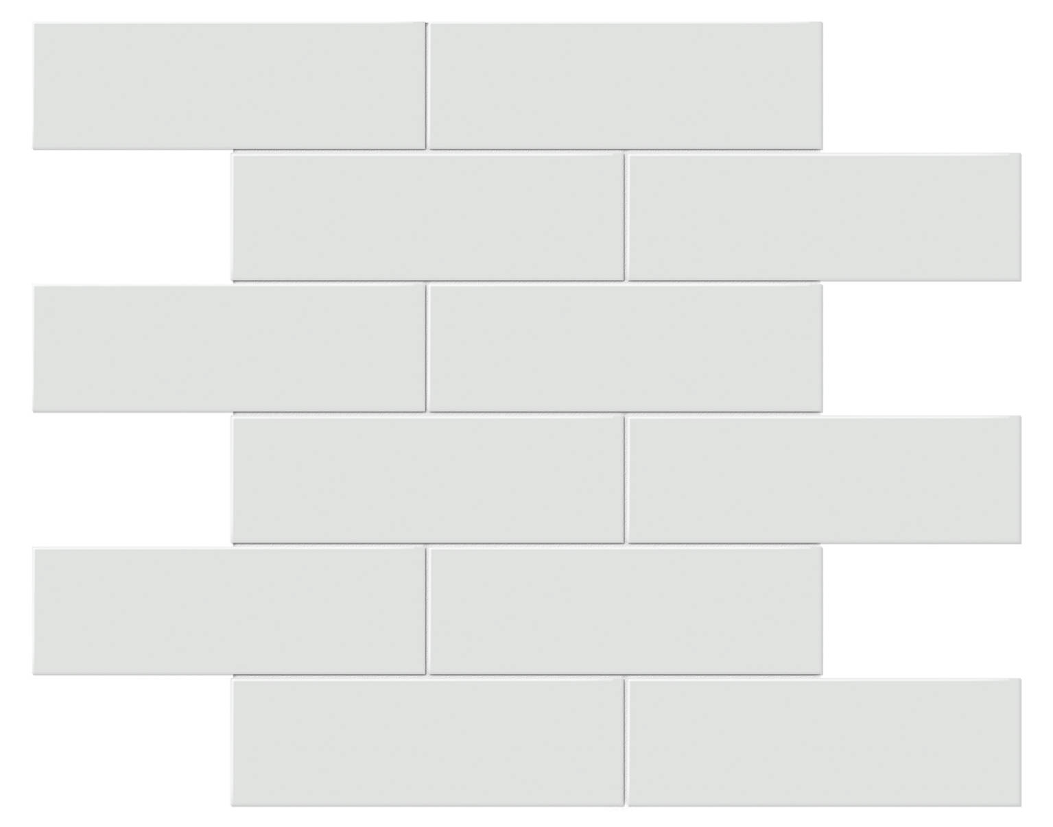 2x6 Gallery Grey Matte Brick Mosaic