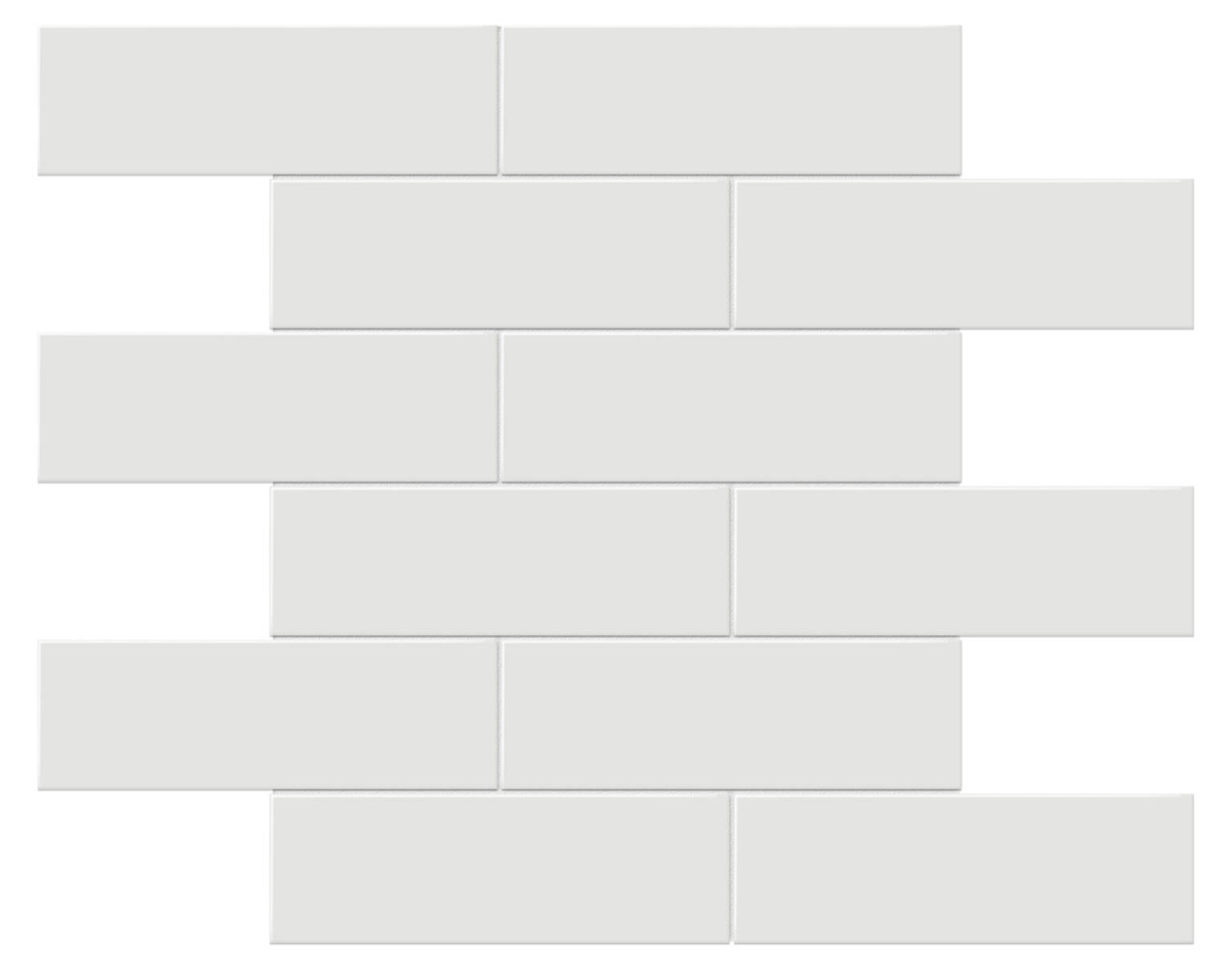 2x6 Vintage Grey Matte Brick Mosaic