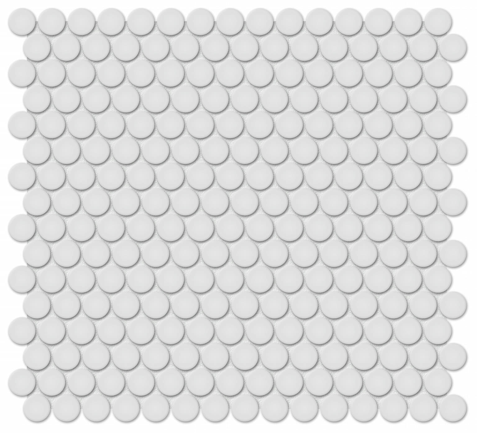3/4″ Gallery Grey Glossy Penny Round Mosaic