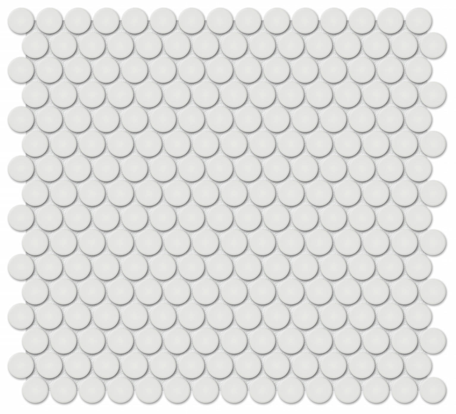 3/4" Vintage Grey Matte Penny Round Mosaic