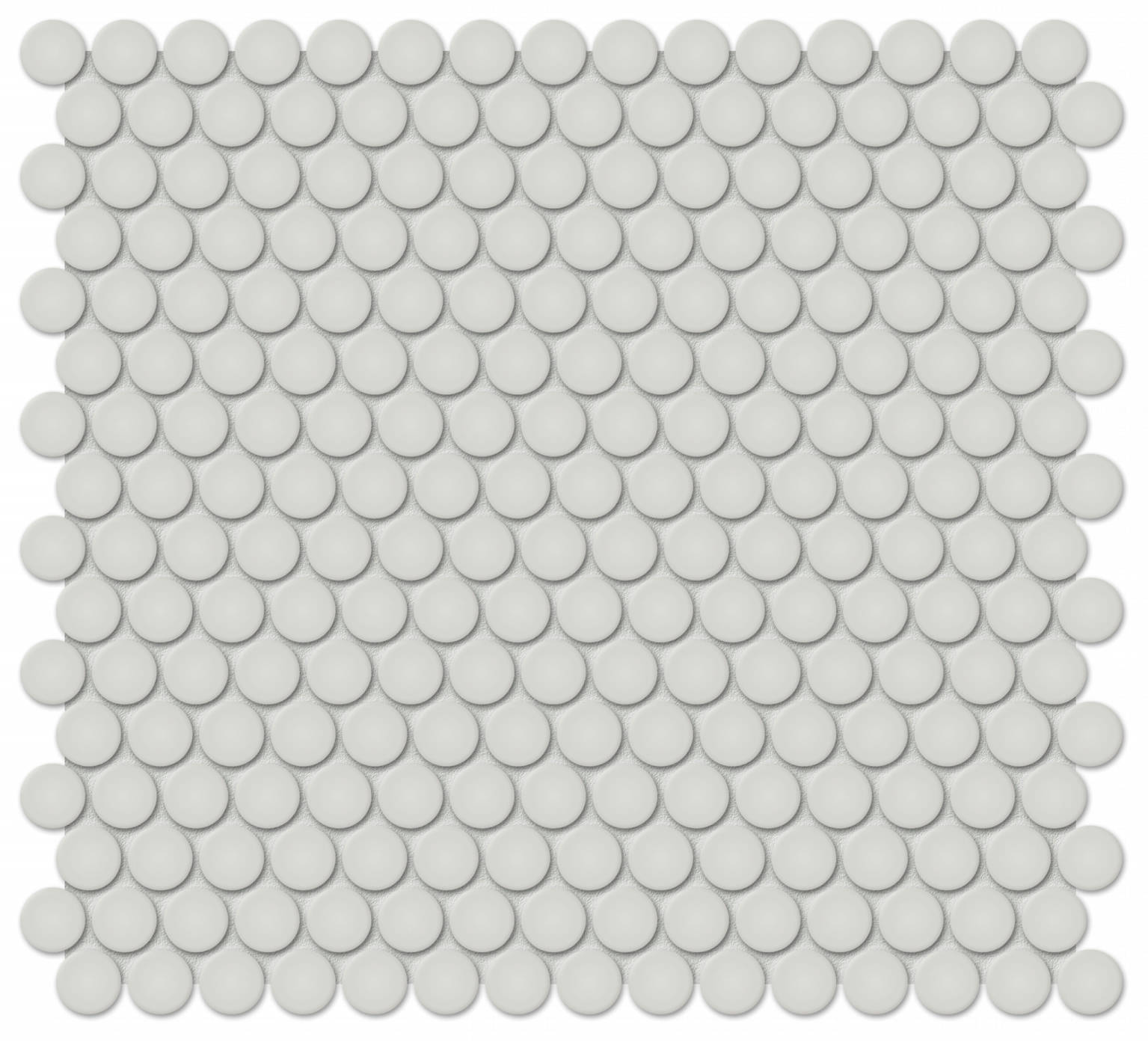 3/4" Warm Grey Matte Penny Round Mosaic