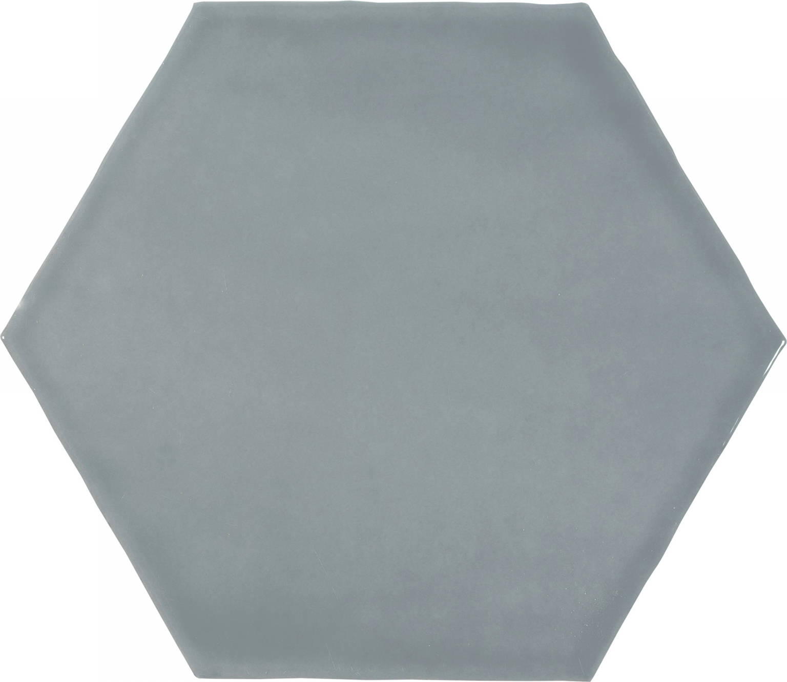 6" Argent Sterling Glossy Hexagon