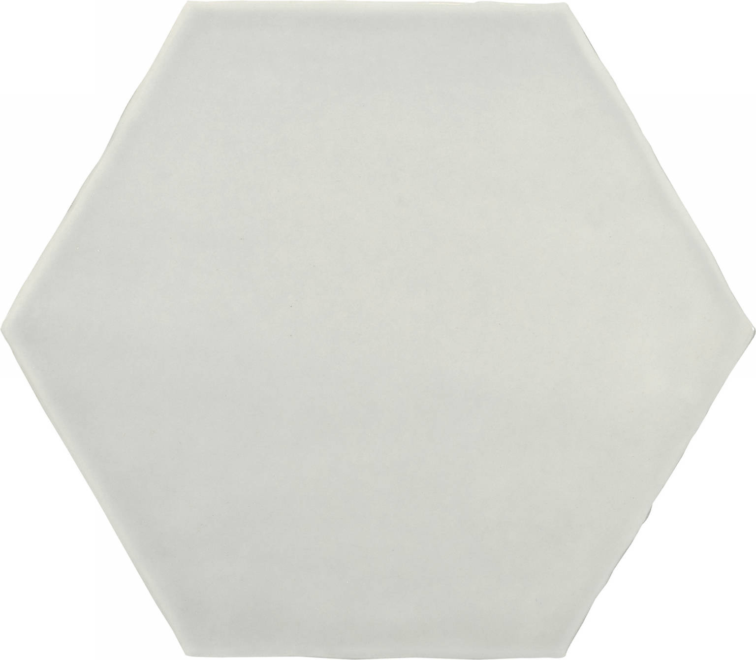 6" Ivory Stone Glossy Hexagon