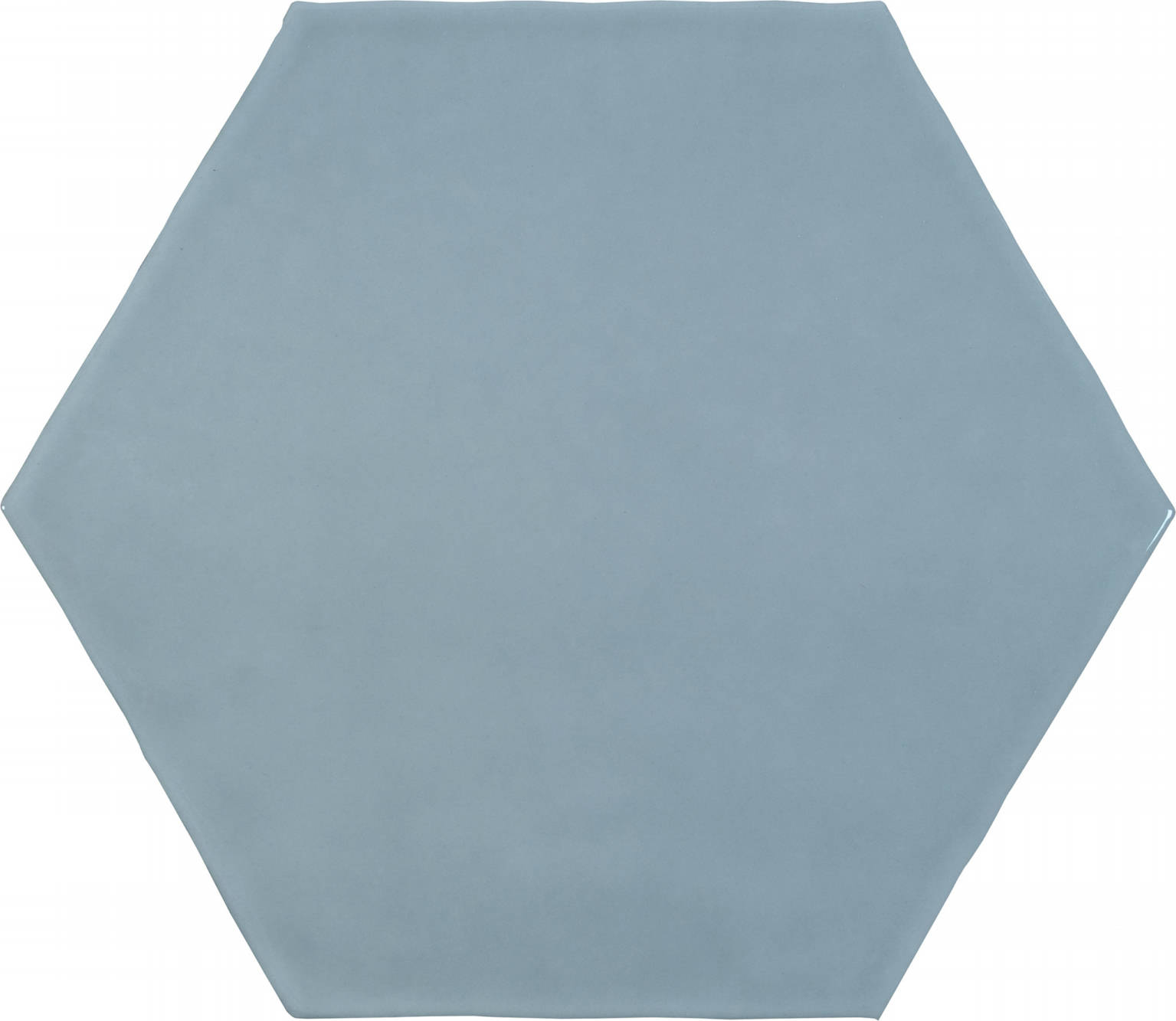 6" Summer Sky Glossy Hexagon