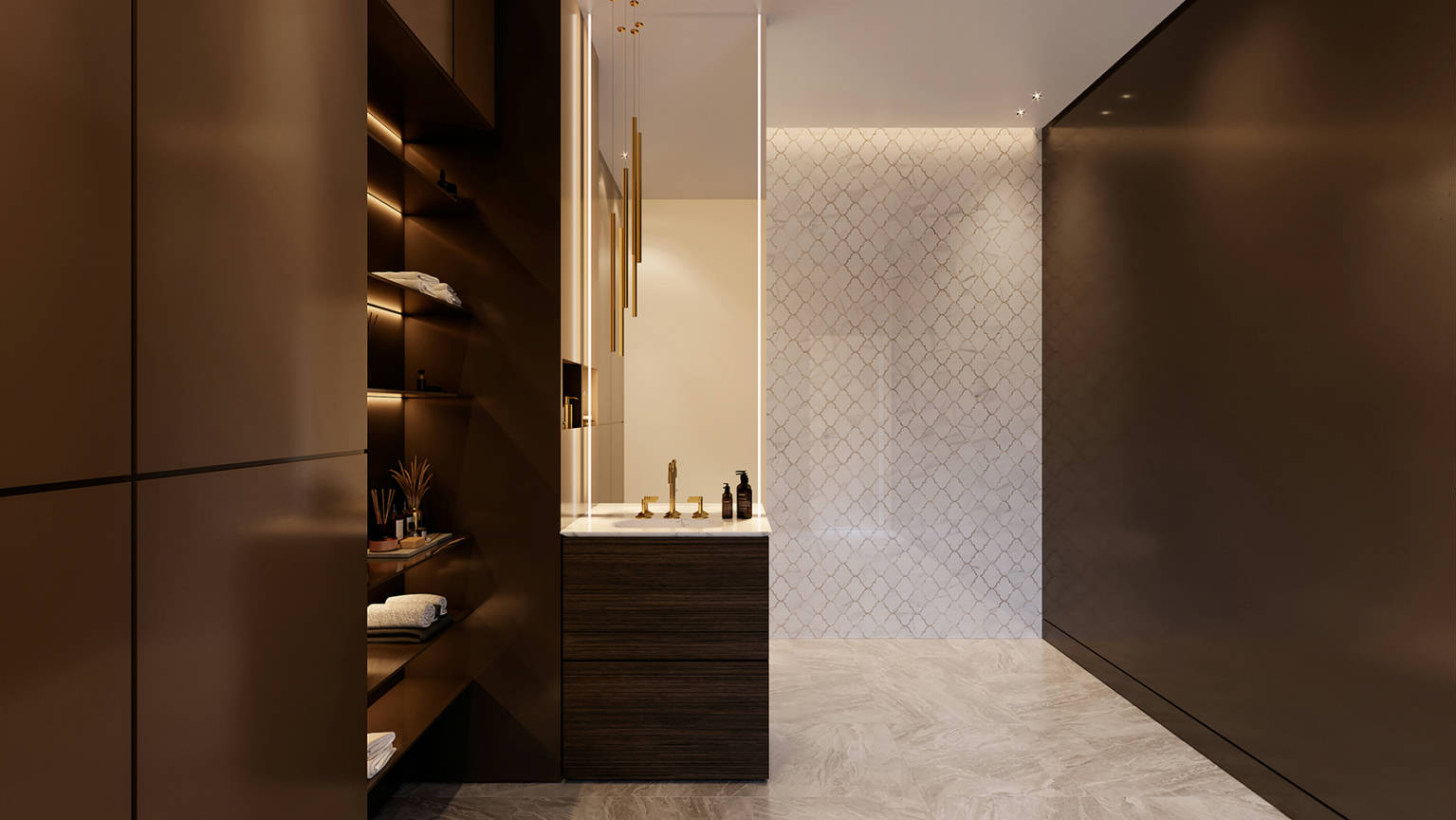 Ardor Infatuation Arabesque Polished Mosaic | Marino Tile NY