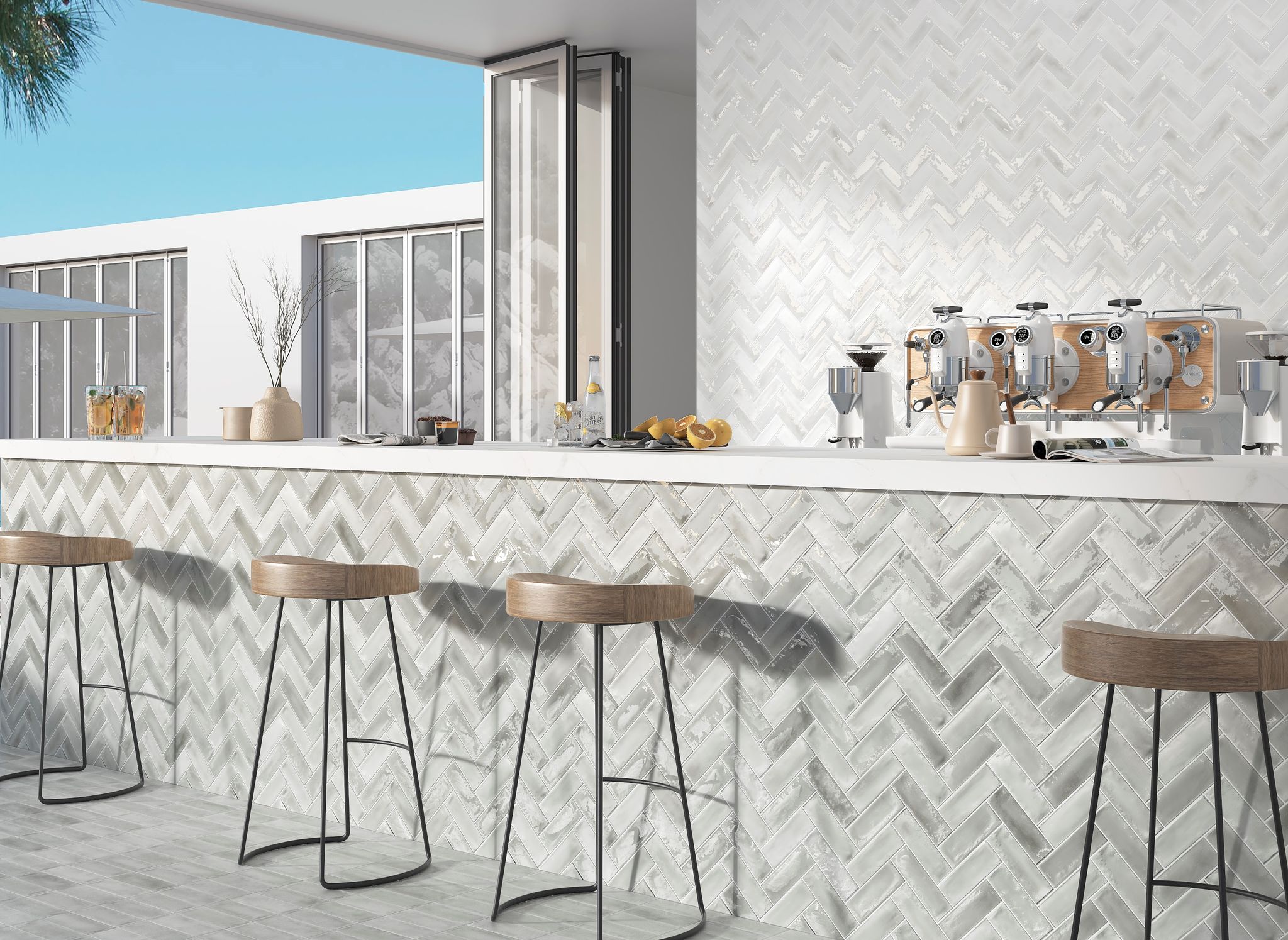 Aruba Silver and White - Matt & Gloss 2x6 | Marino Tile NY