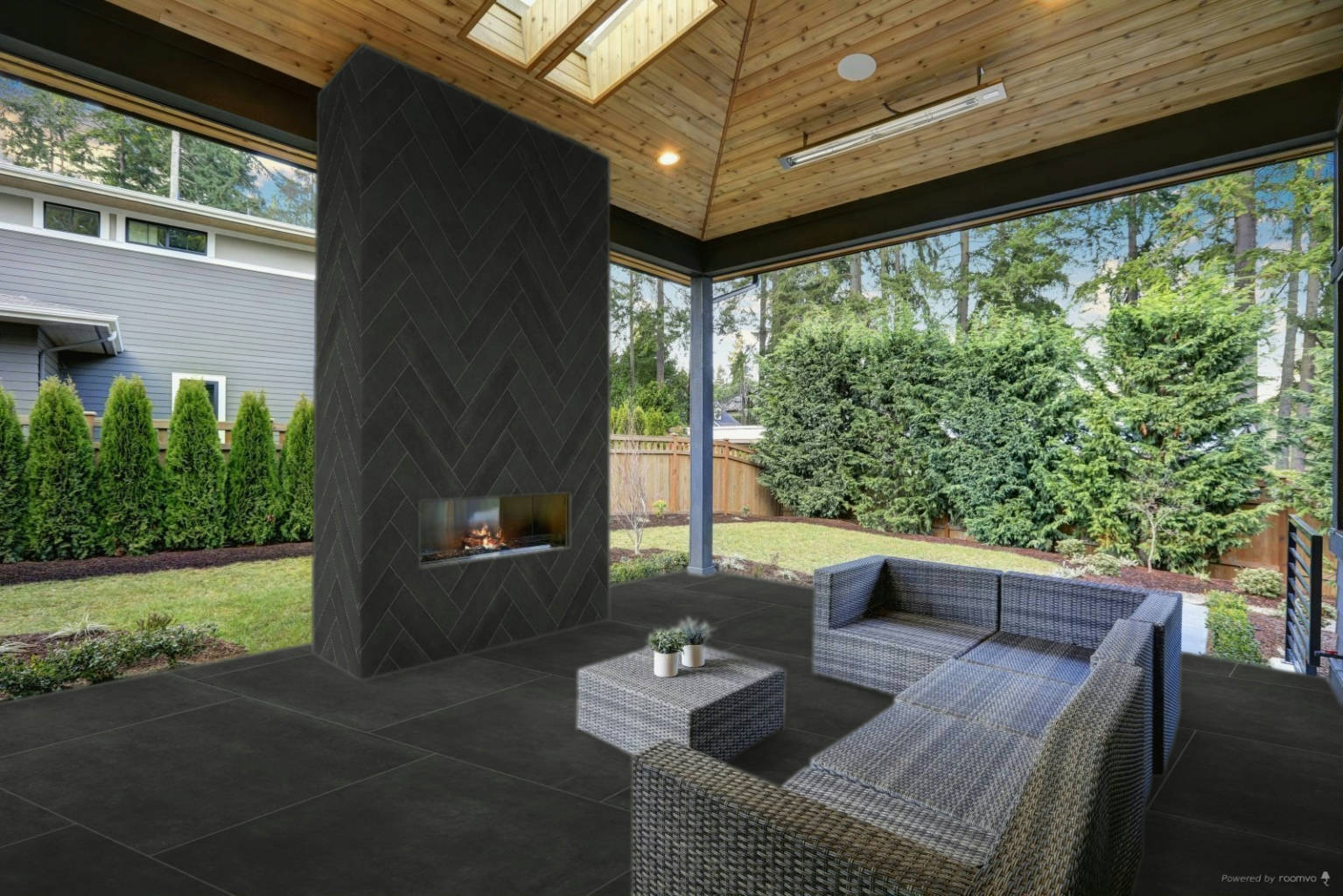 Ashland 48x48" and 6X24" Black | Marino Tile NY