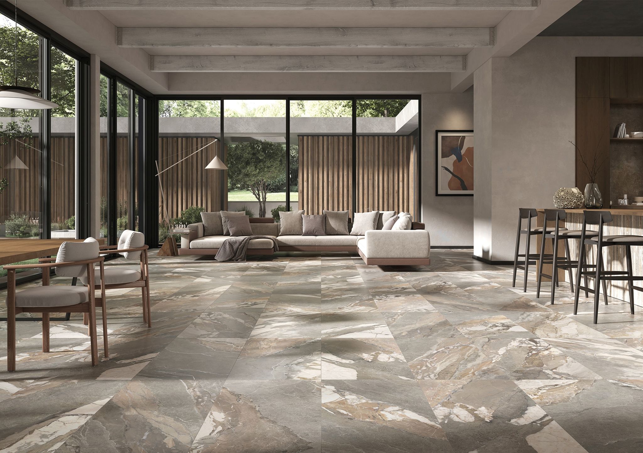 Dynasty Grey Polished/Matte 24x48  | Marino Tile NY
