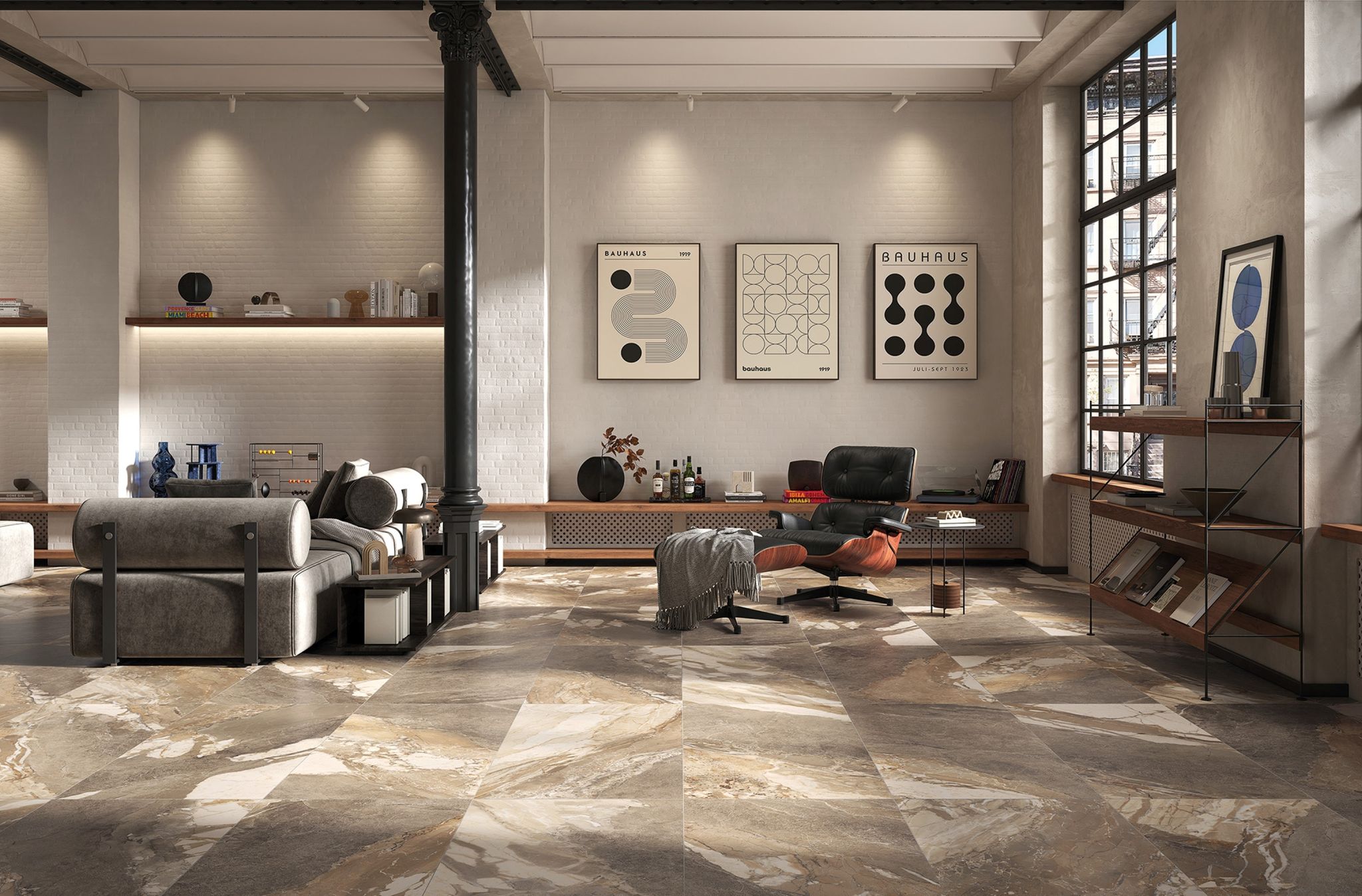 Dynasty Taupe Polished/Matte 24x48 1 | Marino Tile NY