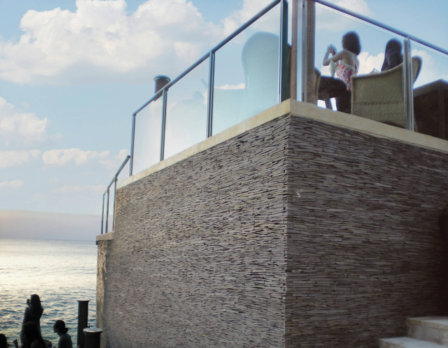 Grey Sliced Slate Interlocking Mosaic | Marino Tile NY