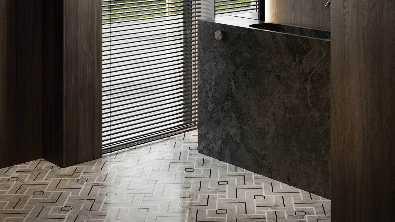 Luxury Roma Argento Picco Mosaic 2 | Marino Tile NY