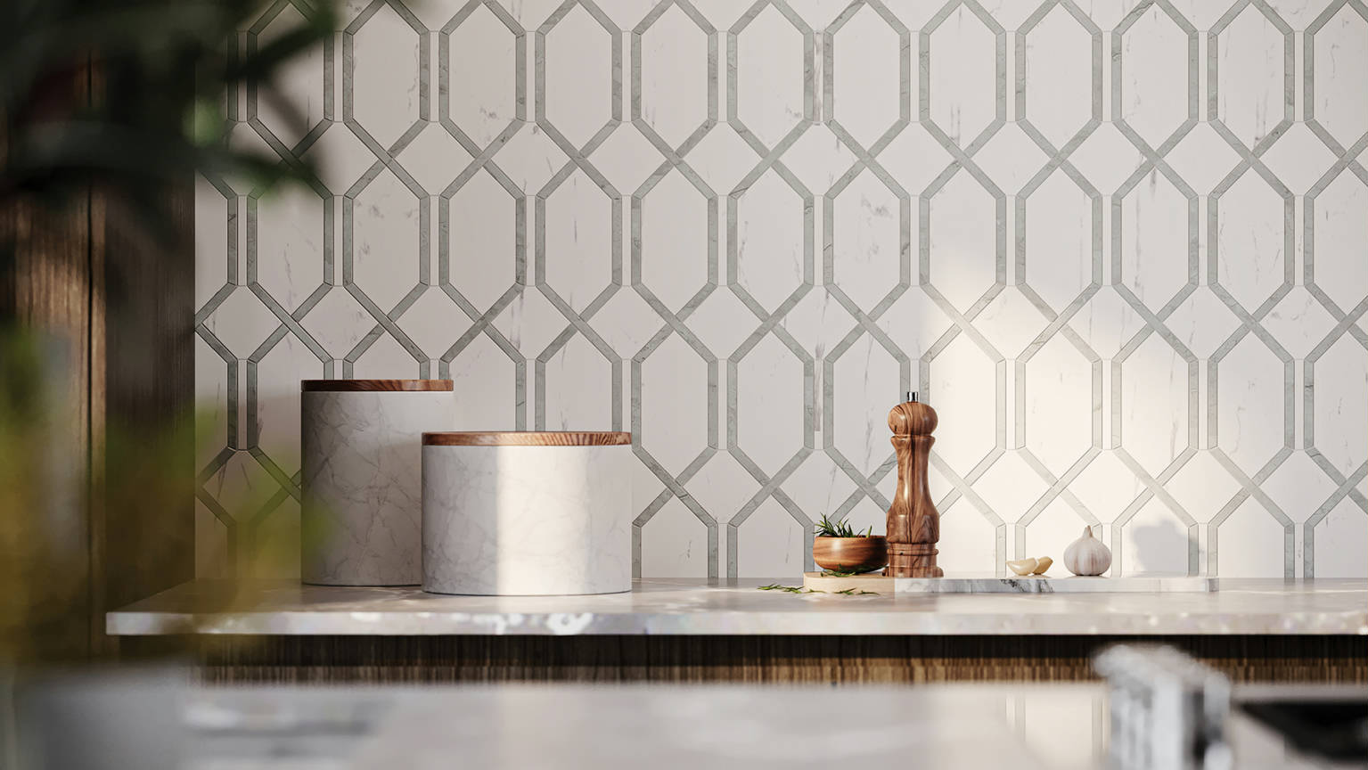 Luxury Statuario Venezia Modella Mosaic 2 | Marino Tile NY