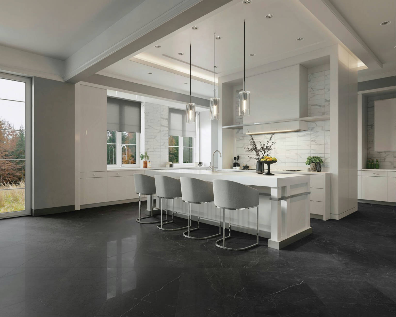 Luxury Tivoli Nero | Marino Tile NY