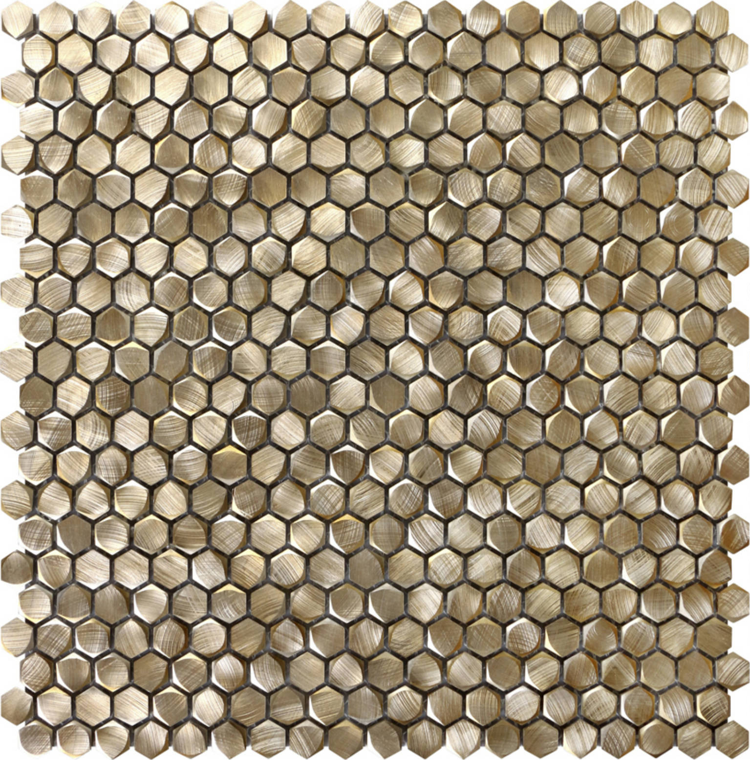 Medium Hexagon Gold Aluminum Mosaic