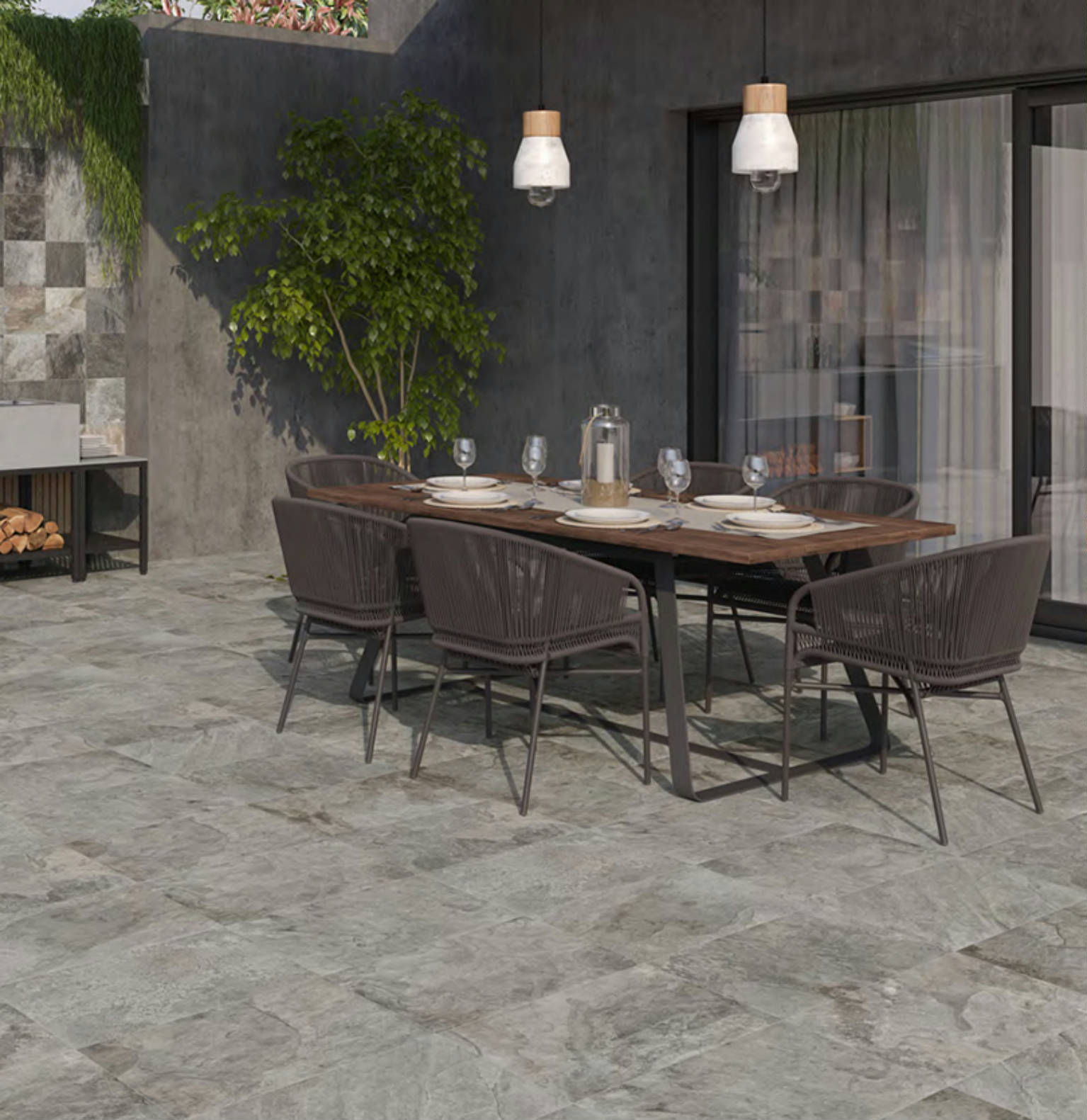 Nepal Slate Chitwan Gris12x24 | Marino Tile NY