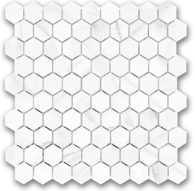 Polished 1" Devotion Hex Mosaic