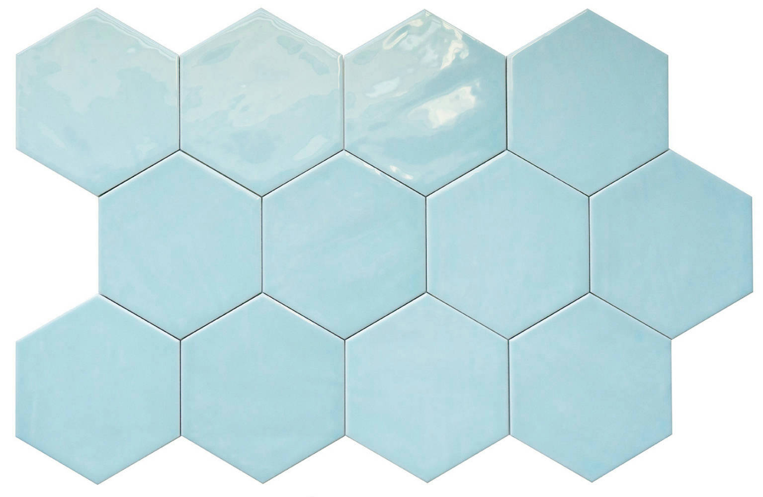 Ronda 5.5X6.3” Blue Hexagon