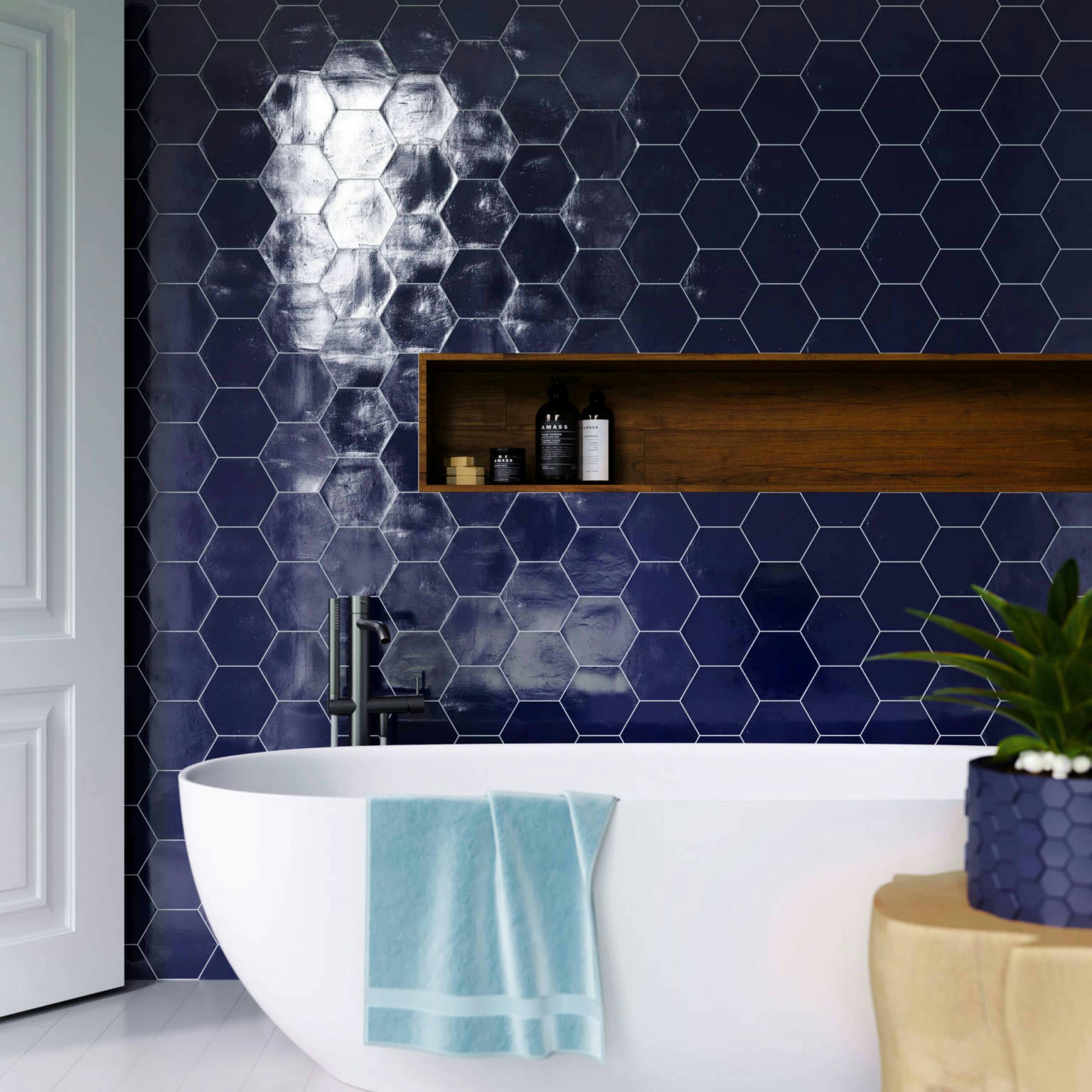 Ronda 5.5X6.3” Cobalt Hexagon | Marino Tile NY