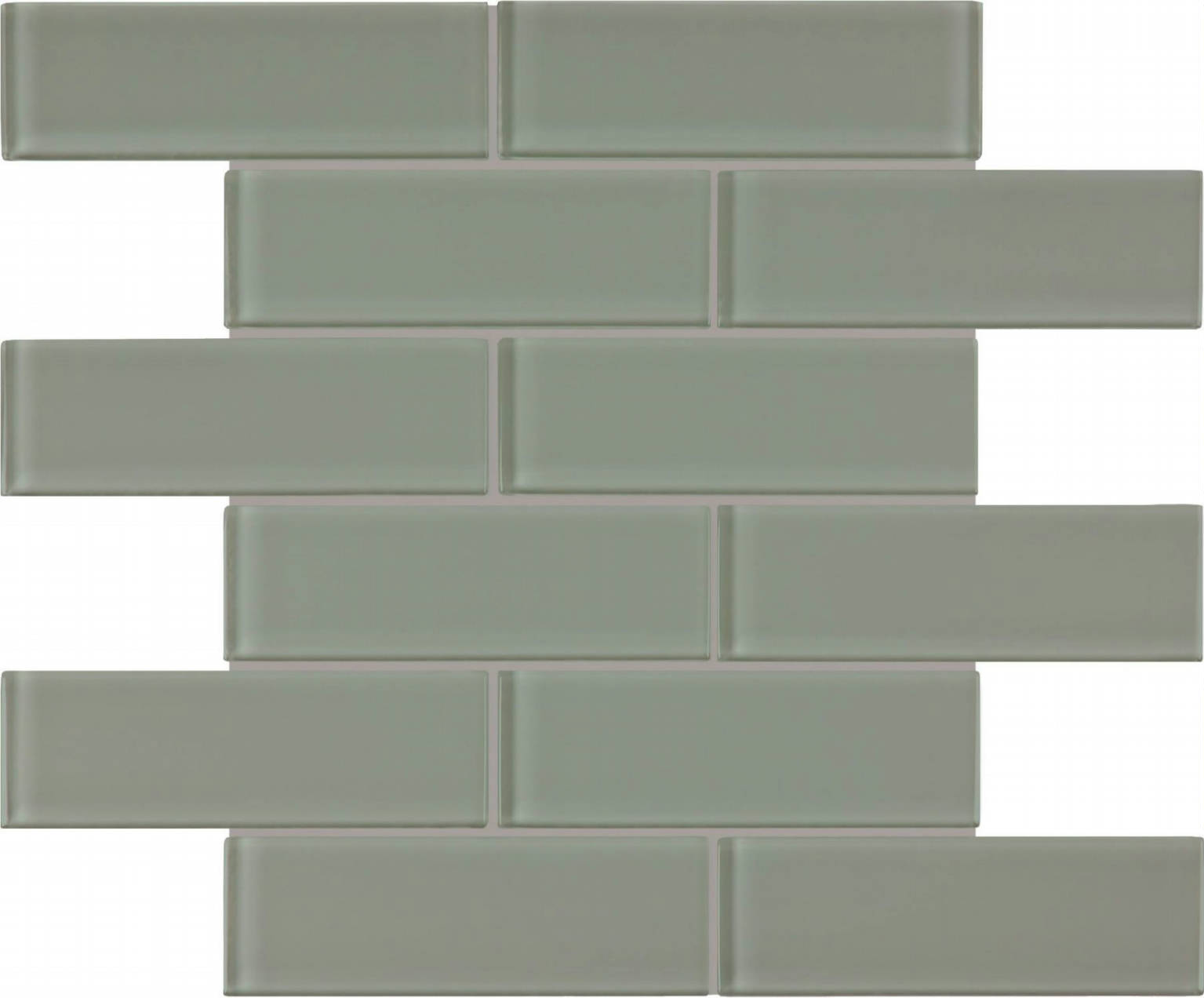 Smoke 2X6 Brick Mosaic