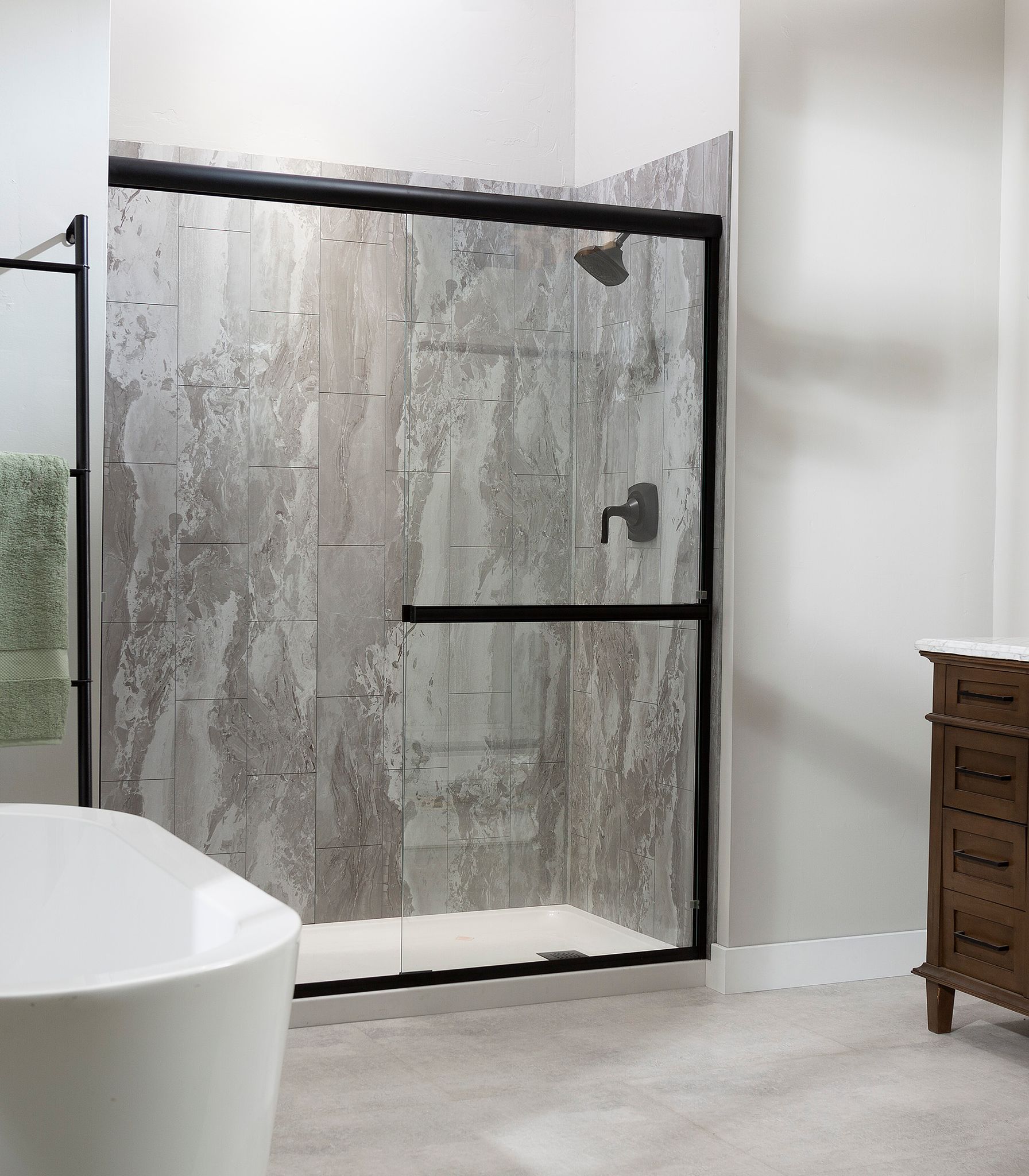Smoky Sky Shower Wall Kit 30x60x78 | Marino Tile NY