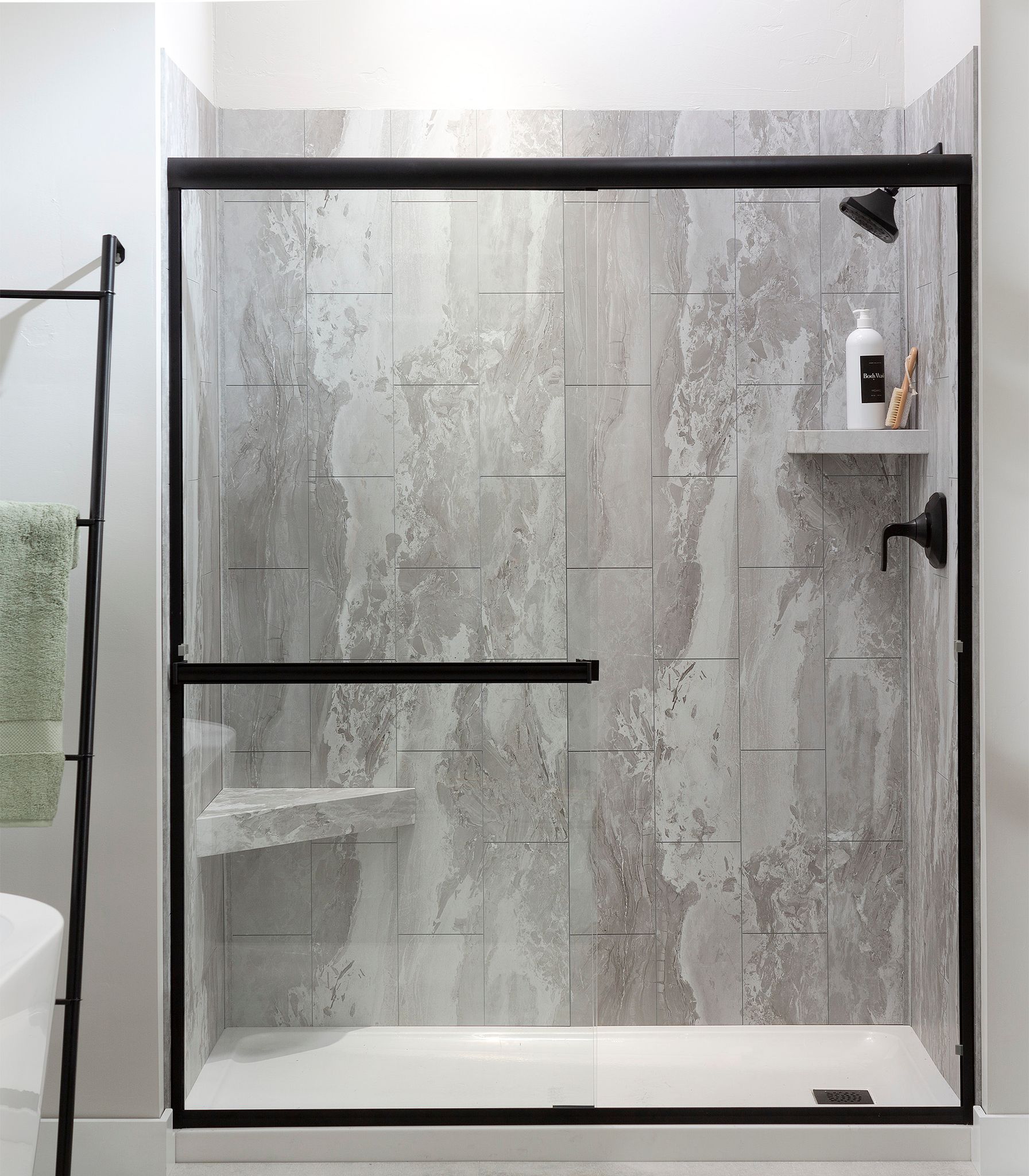 Smoky Sky Shower Wall Kit 32x60x78 | Marino Tile NY
