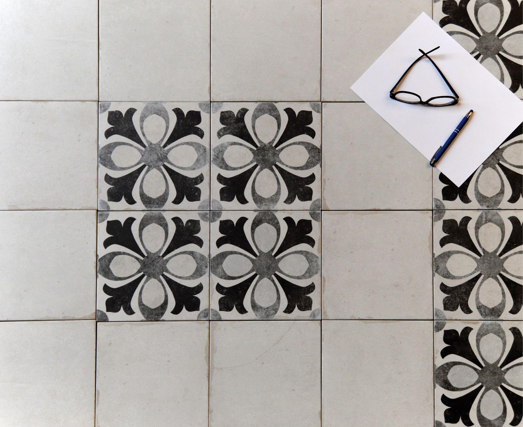 Tapestry Alexandria and Sierra White 9x9 | Marino Tile NY