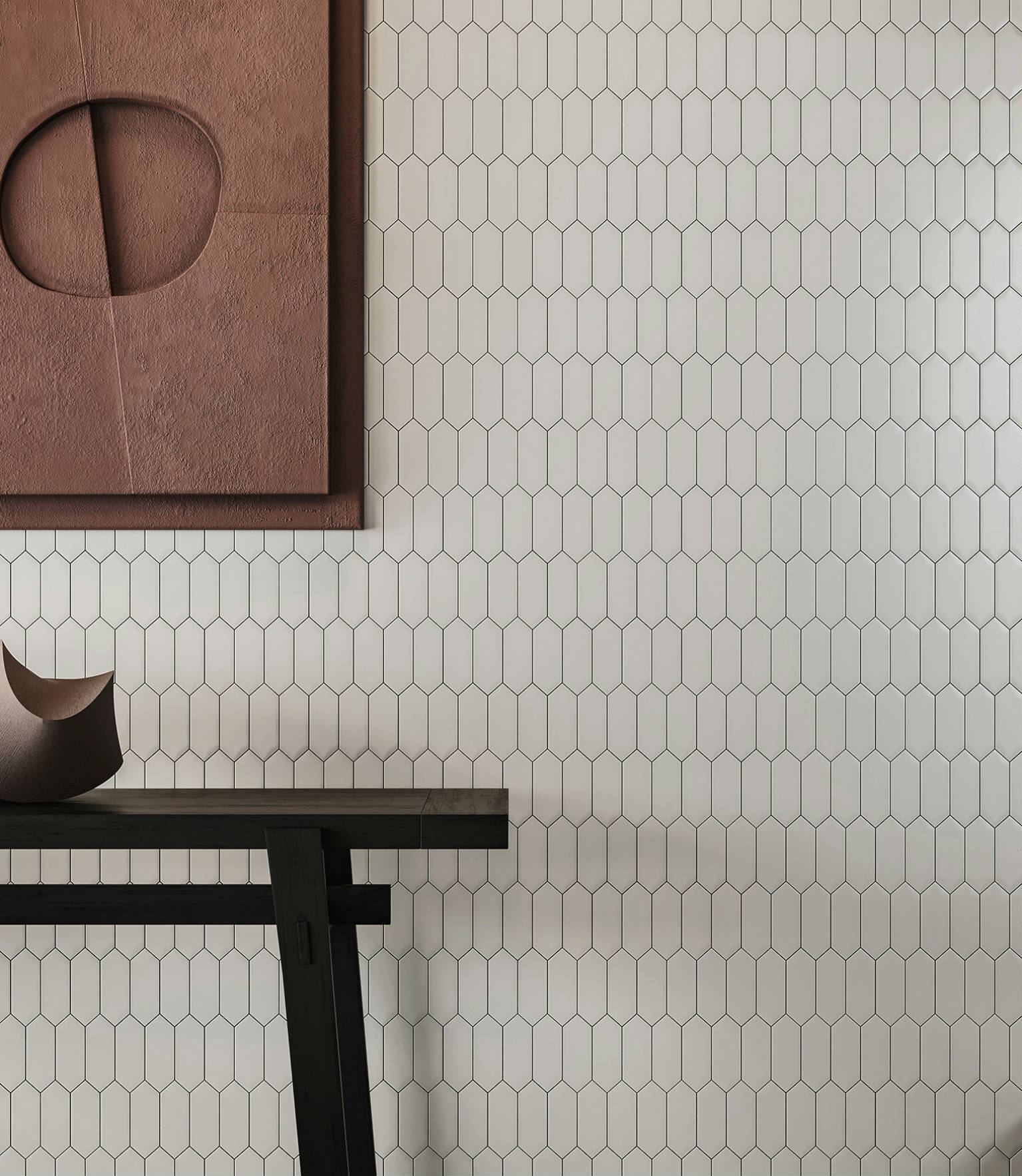 Traditions Vintage Grey Matte 2x5 Picket Mosaic 2 | Marino Tile NY