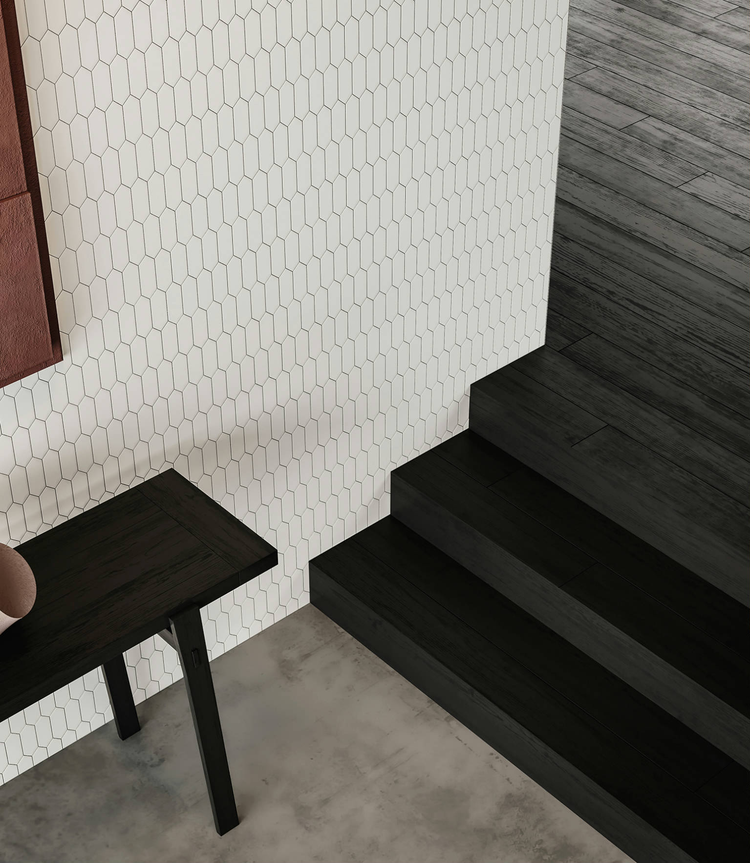 Traditions Vintage Grey Matte 2x5 Picket Mosaic 3 | Marino Tile NY