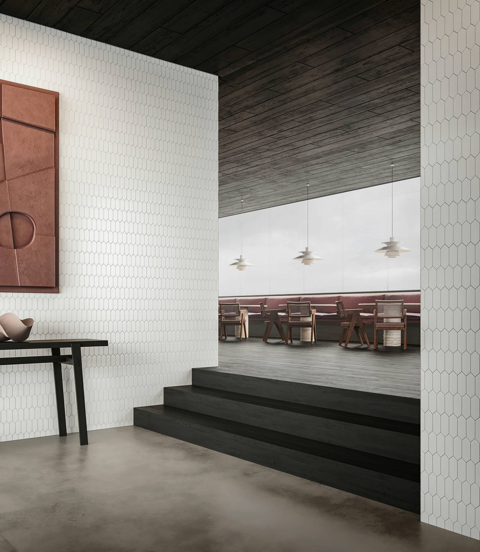 Traditions Vintage Grey Matte 2x5 Picket Mosaic | Marino Tile NY