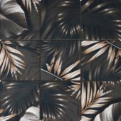 4"x4" Floral Palm Brown Beige Mosaic | Marino Tile NY