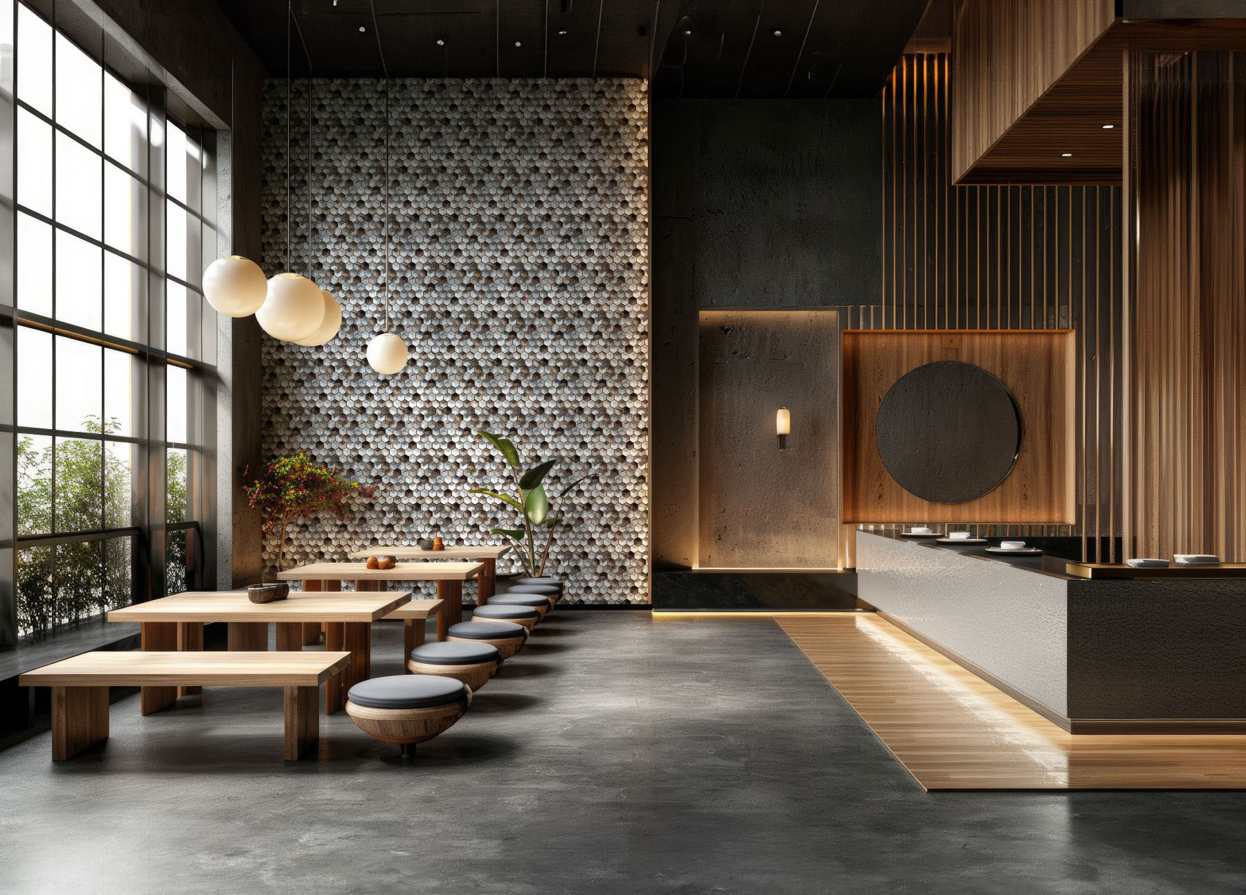 Aluminum Hexagon Silver Brown Mosaic | Marino Tile NY