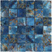 Blue Aluminum 2"x2" Mix Mosaic | Marino Tile NY