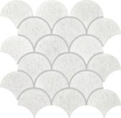 Crystal White Marble Scale Polished | Marino Tile NY