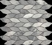 Elongated Hexagon Ice Grey "Leaves" Mosaic | Marino Tile NY