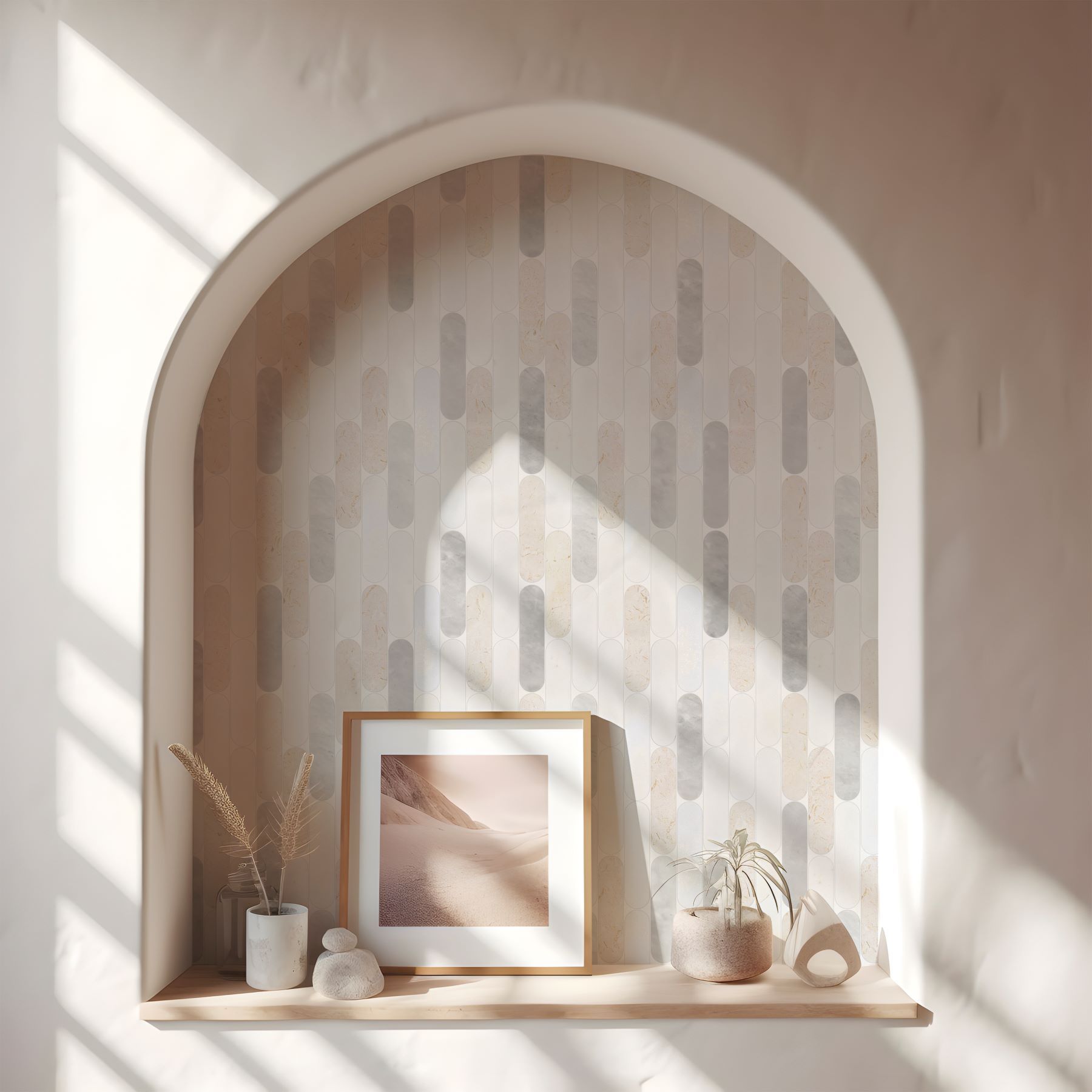 Elongated Round White | Marino Tile NY