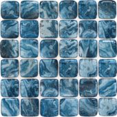 Glass Square Blue Marble Pattern Mix Mosaic | Marino Tile NY