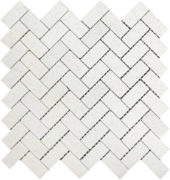 Herringbone Crystal White Marble Polished 1"x2" | Marino Tile NY