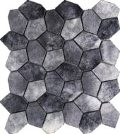 Hexagon Aluminum Mix Grey 11.4"x12.2" | Marino Tile NY