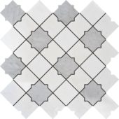 Star & Square White & Grey Mix Marble | Marino Tile NY