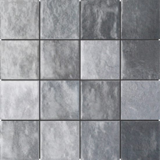 Zellige Glazed Ceramic Grey Mix 3"x3" | Marino Tile NY