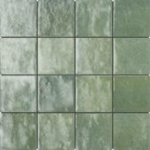 Zellige Glazed Ceramic Soft Green Mix 3"x3" | Marino Tile NY