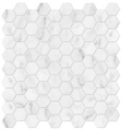 Bianco Venatino 1.25 Honed Hexagon Mosaic | Marino Tile NY