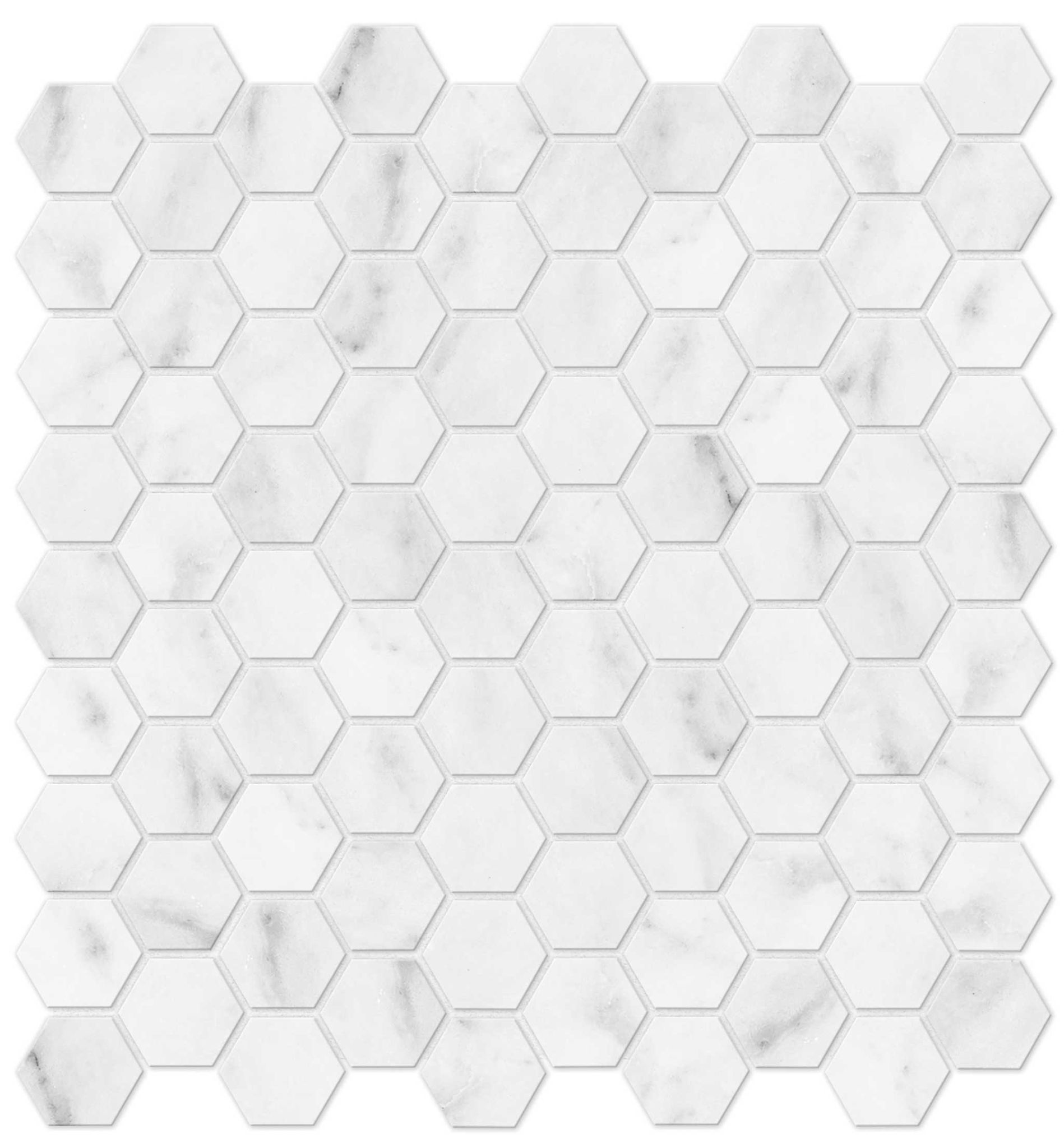 Bianco Venatino 1.25 Polished Hexagon Mosaic | Marino Tile NY