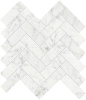 Eterna Bianco 1.25x4 Polished Herringbone Mosaic | Marino Tile NY